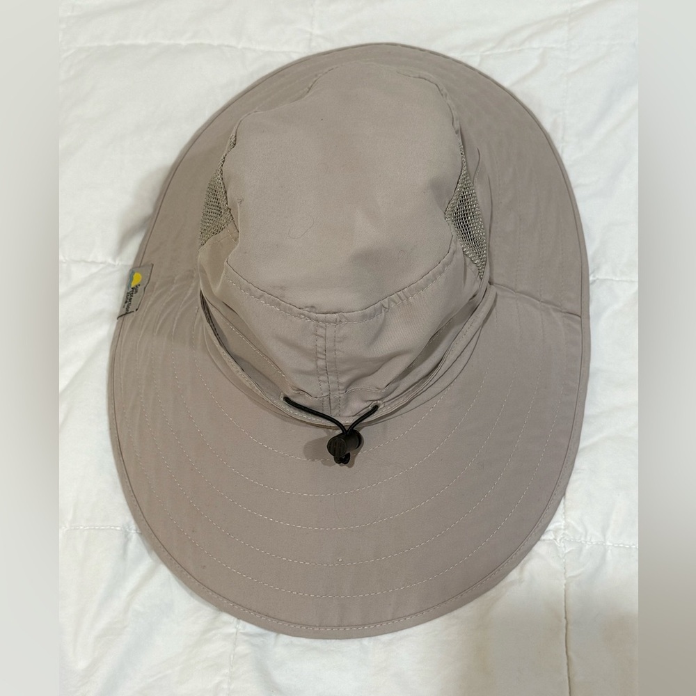 Women's/Mens Beige Outdoor Hat Sun Protection Zone